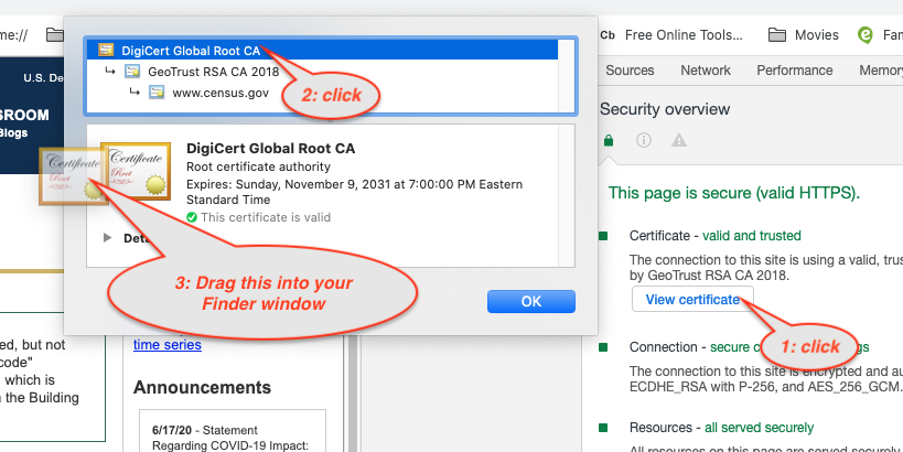 Download certificate chrome mac os